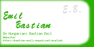 emil bastian business card